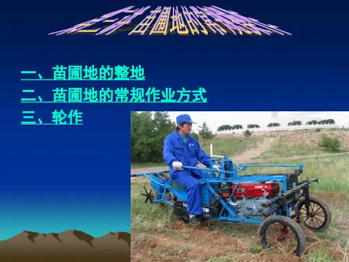 苗圃地的整地(共16张PPT)