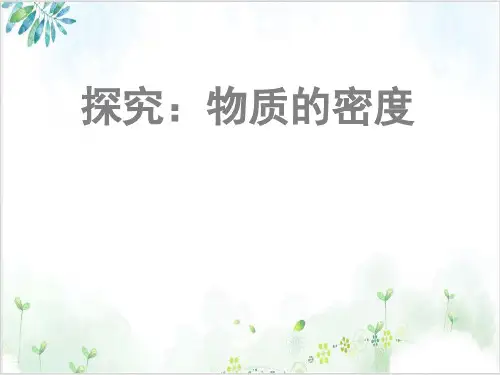 沪粤版初中物理八(上)探究物质的密度课件_PPT课件