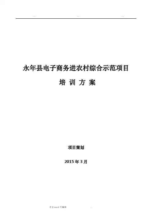 永年县电子商务进我国农村综合示范项目