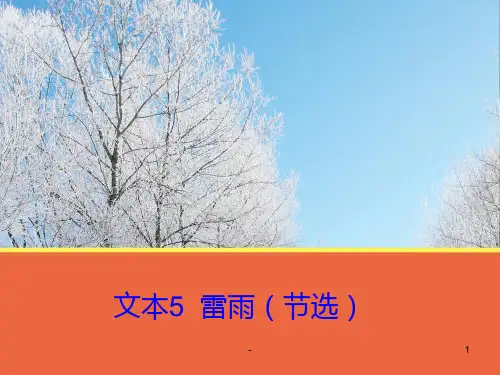 《雷雨(节选)》(共26张)PPT课件