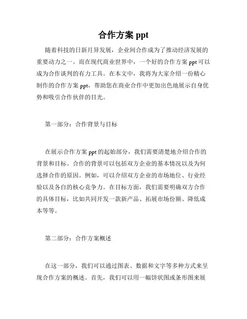合作方案ppt 2