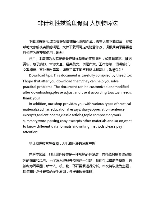 非计划性拔管鱼骨图 人机物环法