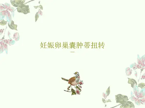 妊娠卵巢囊肿蒂扭转PPT23页