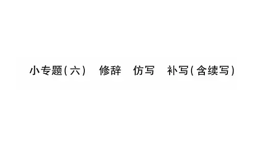 2021届九年级语文中考复习课件 (共31张PPT)