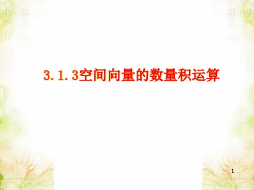 3.1.3空间向量的数量积运算课件人教新课标3