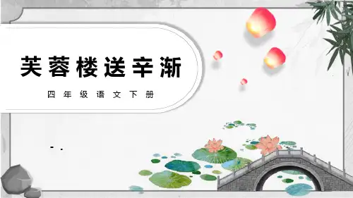 《芙蓉楼送辛渐》PPT课件