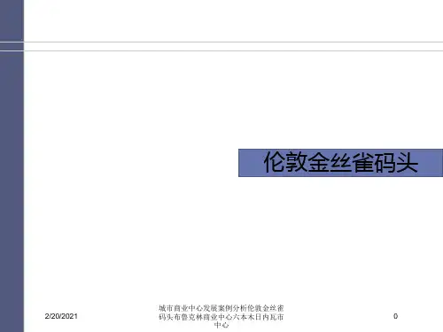 城市商业中心发展案例分析伦敦金丝雀码头布鲁克林商业中心六本木日内瓦市中心课件