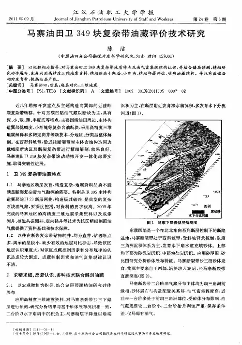 马寨油田卫349块复杂带油藏评价技术研究