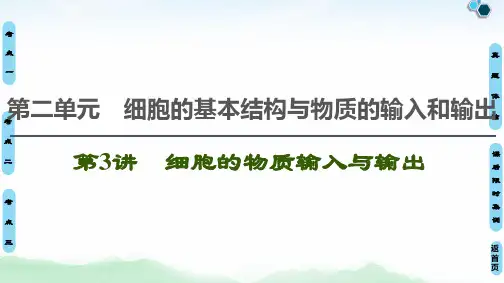 高考生物一轮复习课件：必修1 第2单元 细胞的物质输入与输出 