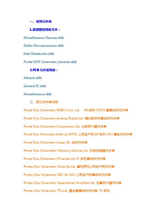 原理图常用库文件