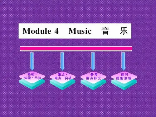 2012高中英语全程复习方略课件Module4Music(外研版选修6)山东专用(共74张PPT)