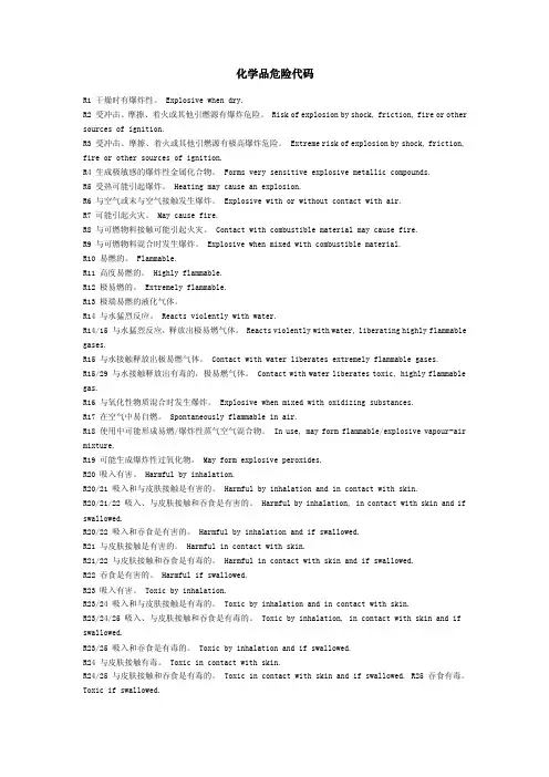 化学品危险代码