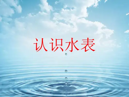认识水表