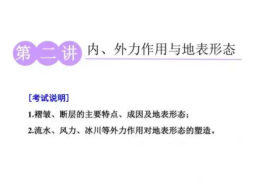2020高考地理江苏一轮复习 第二讲  内、外力作用与地表形态