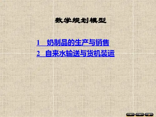 数学建模第四讲(规划一2012)
