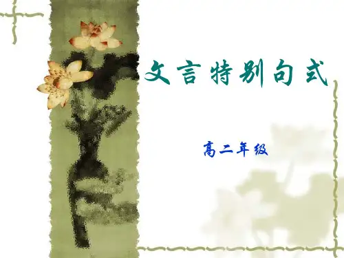 文言特殊句式ppt课件(14页)