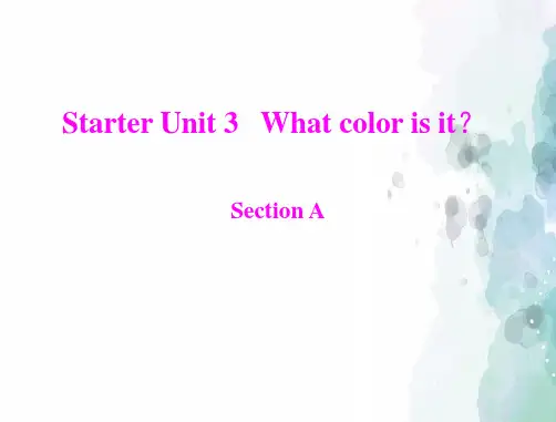 人教版-英语-七上- Starter 3单元 - [配套课件]