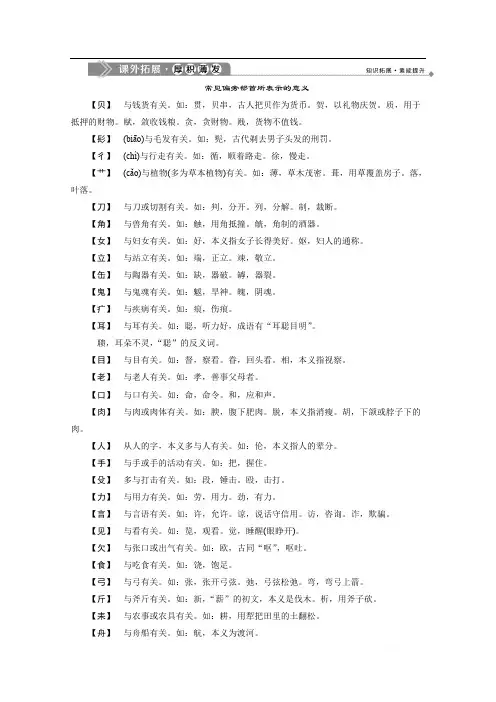 2019-2020学年高中语文人教版选修语言文字应用练习：第三课第三节方块的奥妙——汉字的结构 