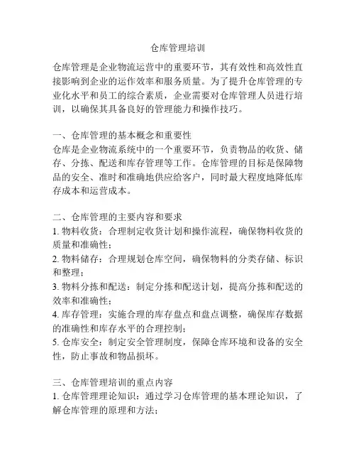 仓库管理培训