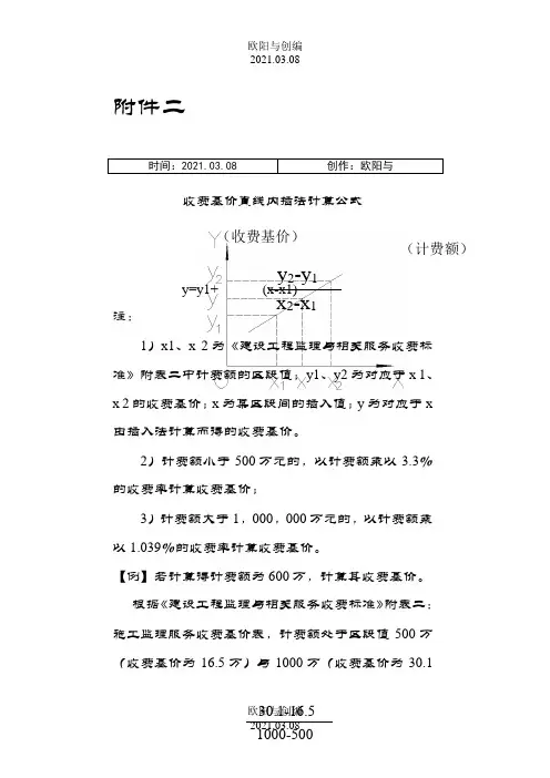 直线内插法计算公式-直线内差法计算之欧阳与创编