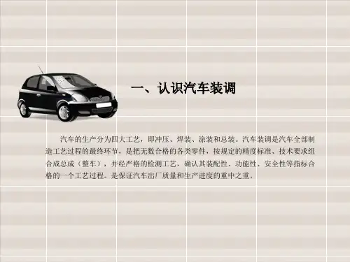 汽车装调工艺1认识汽车装调