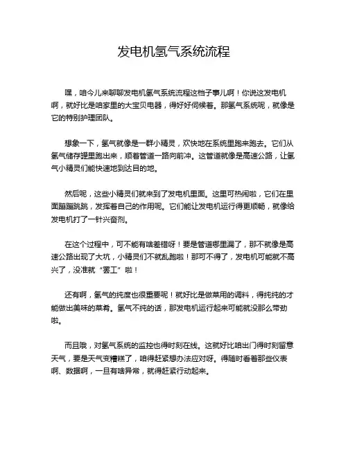 发电机氢气系统流程