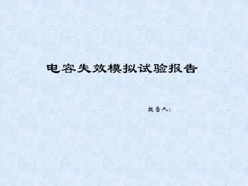 电容失效模拟试验报告