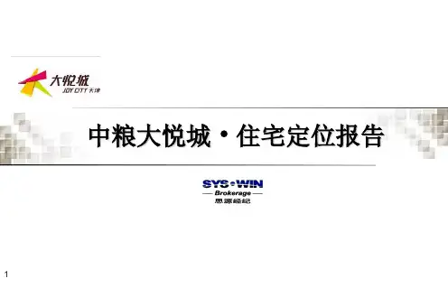 中粮-天津中粮大悦城住宅定位报告