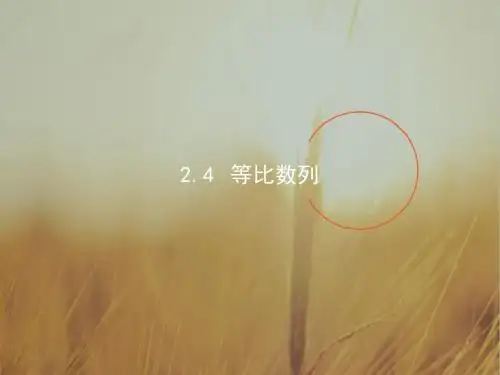 2017-2018学年高二数学人教A版必修5课件：2-4-1 等比