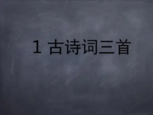 部编版小学语文四年级下册1古诗词三首(教学课件)