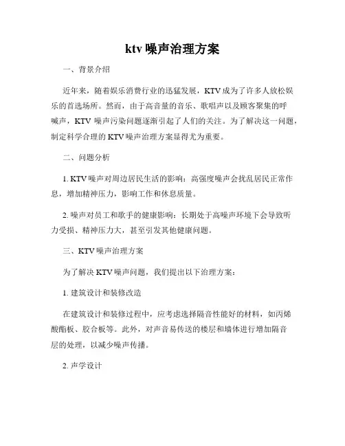 ktv噪声治理方案