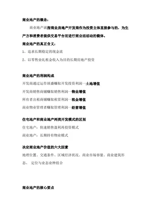 商业地产的概念