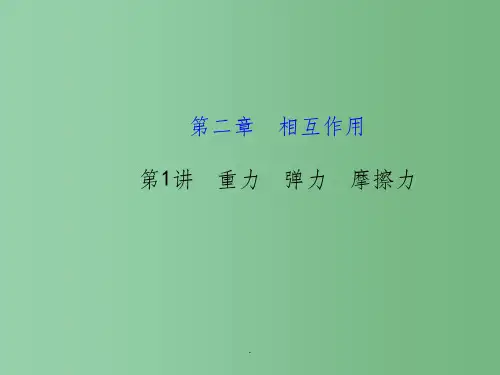 高考物理一轮复习 2.1重力 弹力 摩擦力 沪科版必修1