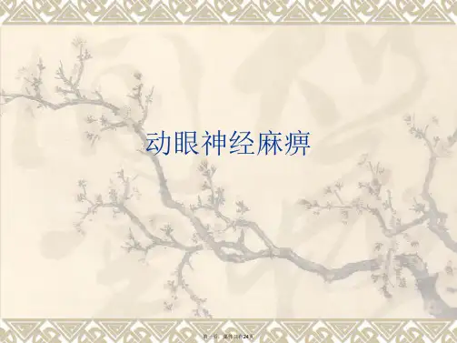 动眼神经麻痹PPT课件