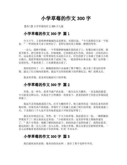 小学草莓的作文300字