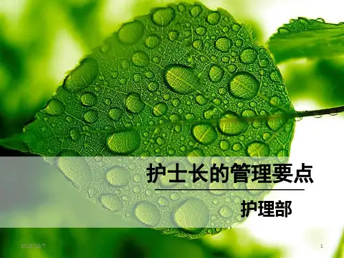 护士长管理PPT课件