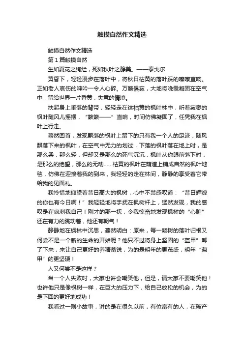 触摸自然作文精选