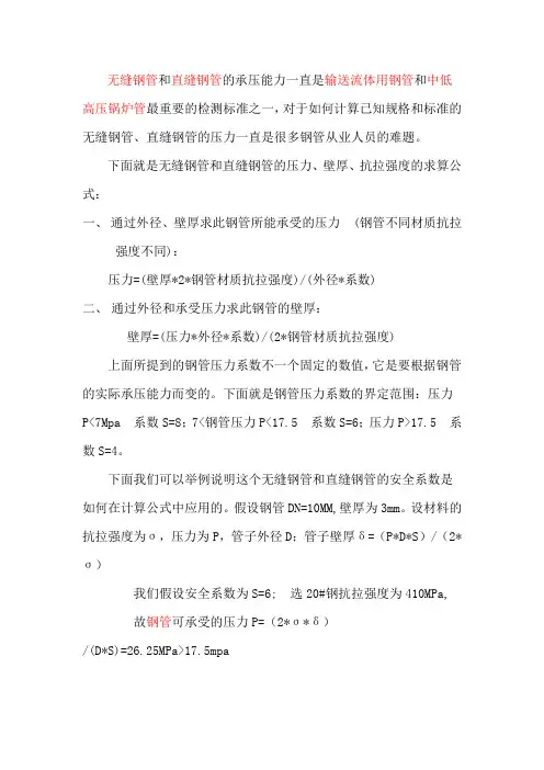 无缝钢管和直缝钢管的承压能力一直是输送流体用钢管和中低高压锅炉管最重要的检测标准之一