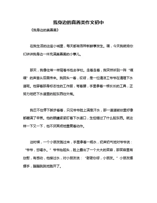 我身边的真善美作文初中
