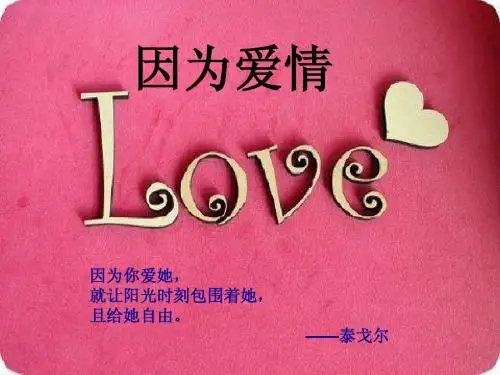 马克思课上小演讲  因为爱情  PPT