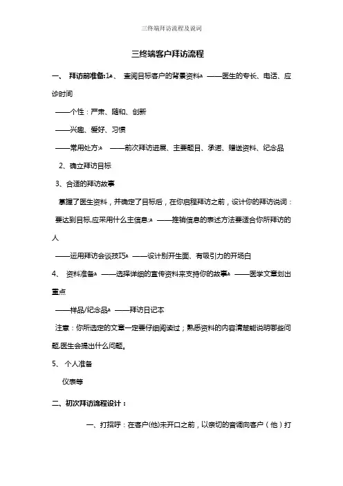 三终端拜访流程及说词