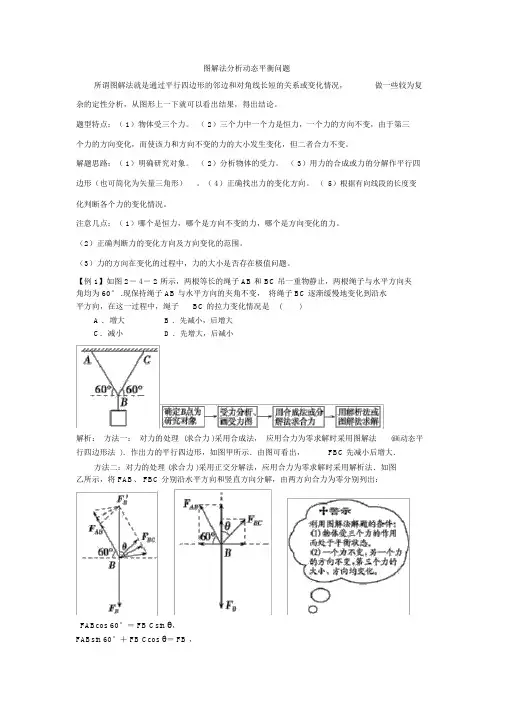 (完整word版)高中物理力学图解动态平衡问题与相似三角形问题.doc