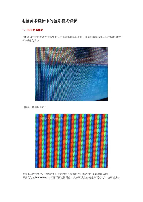 电脑美术设计中的色彩模式详解