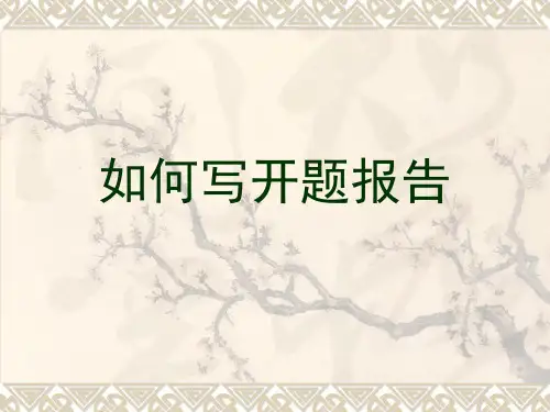 如何写开题报告(ppt 30页)