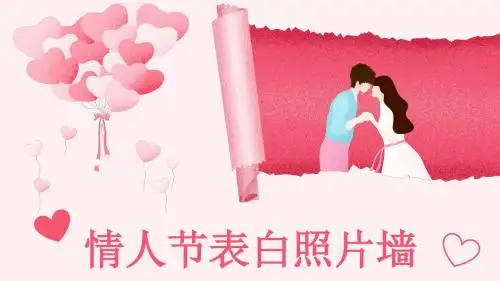 全动态浪漫甜蜜情人节照片墙电子相册表白ppt