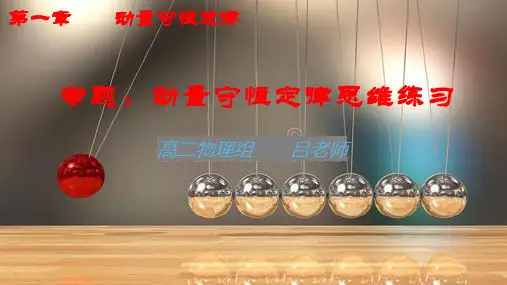 2023届高考物理一轮复习专题课件：动量守恒定律思维练习