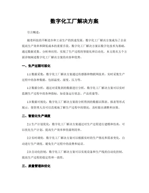 数字化工厂解决方案