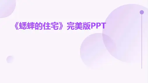 《蟋蟀的住宅》完美版PPT