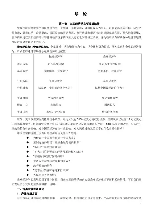 00导论 宏观经济理论发展概述