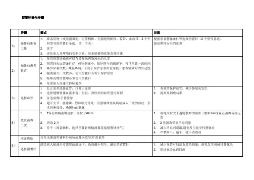 留置针操作流程